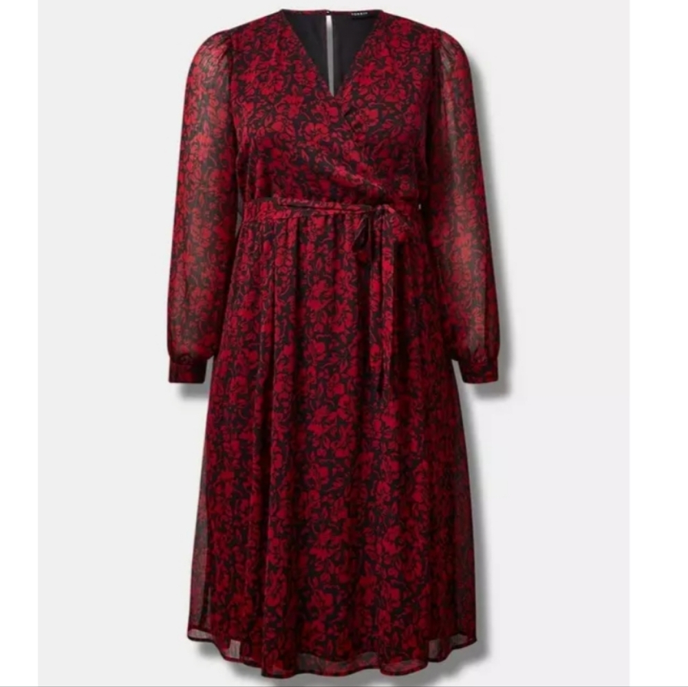 Torrid Midi Chiffon Dress Size 14-16
